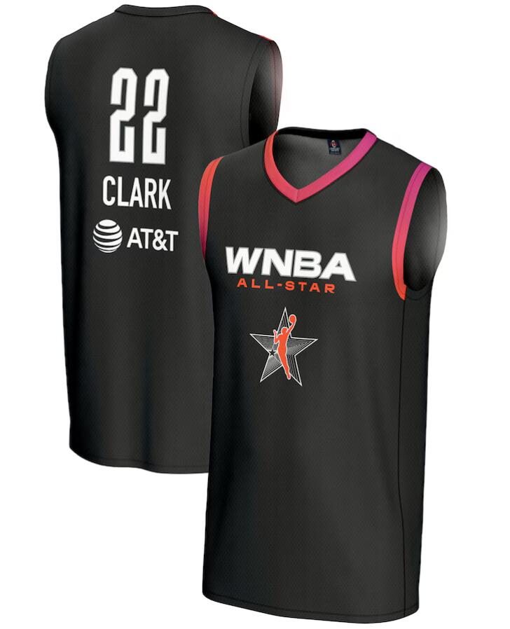 Men GameDay Greats #22 Caitlin Clark 2024 WNBA All Star Game Lightweight Black Jersey